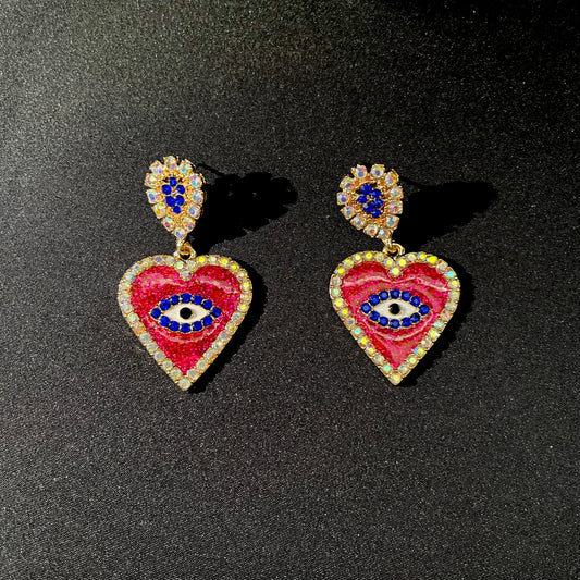 Dangling Heart Earrings