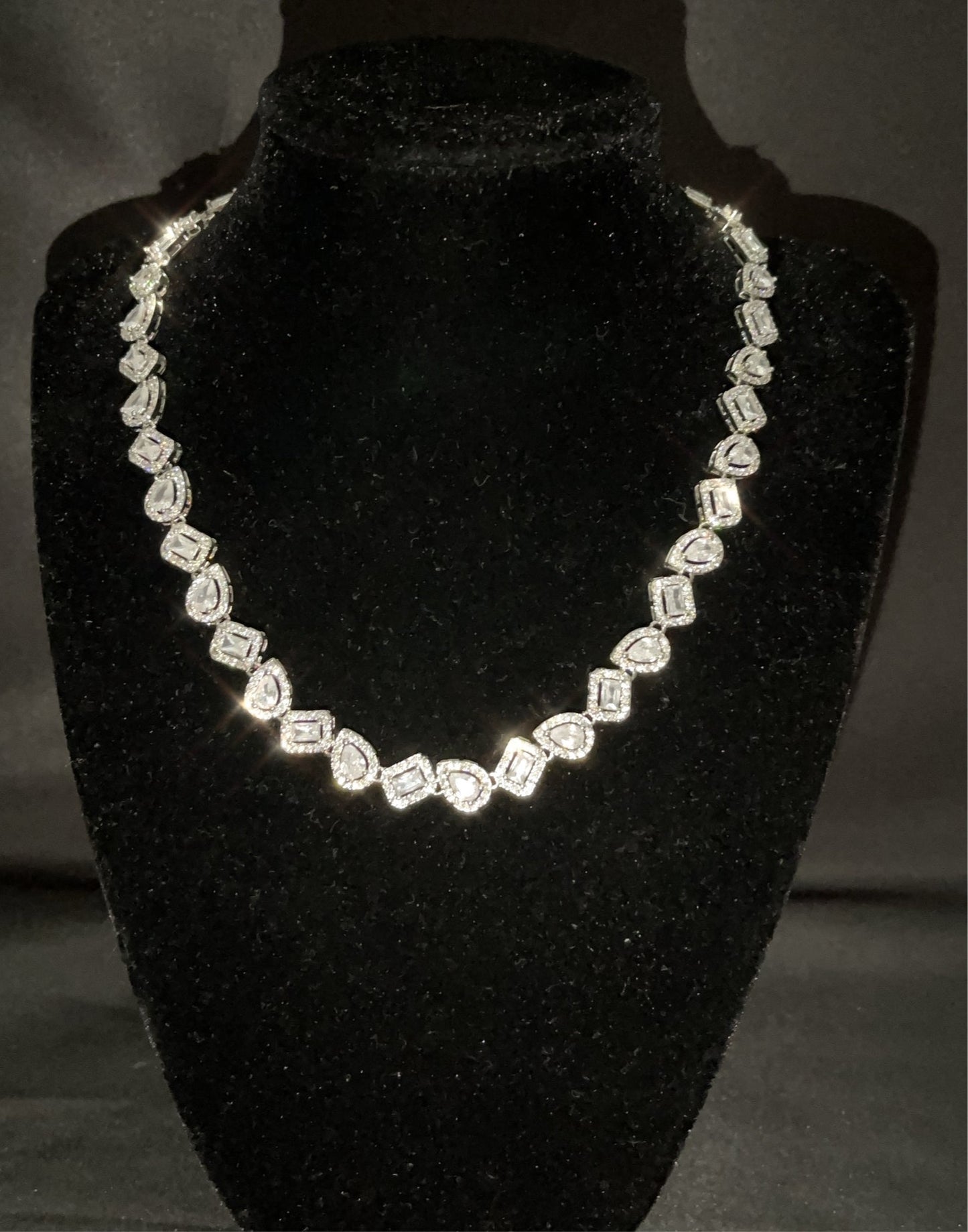 Silver Baguette Necklace