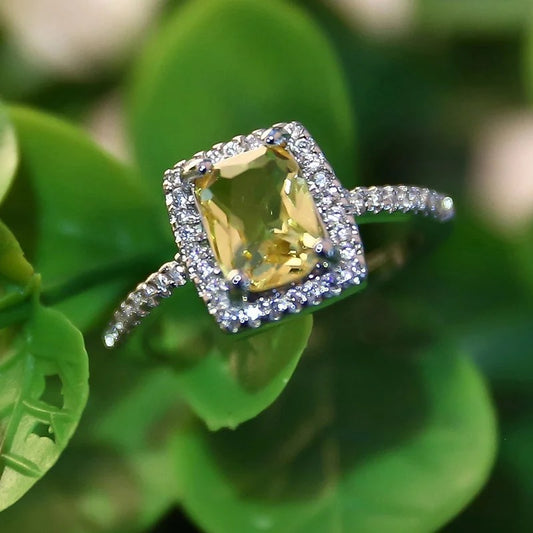 Yellow Crystal Ring